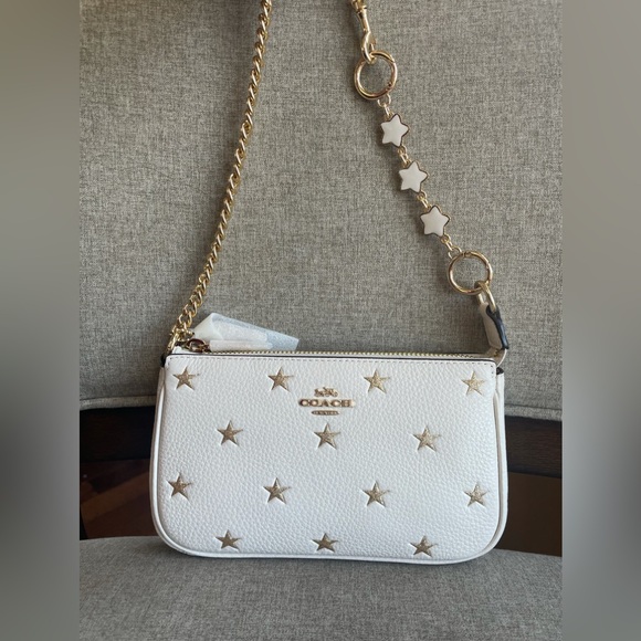 NWT！COACH NOLITA 19 WITH STAR PRINT (COACH CW409) GOLD/CHALK MULTI